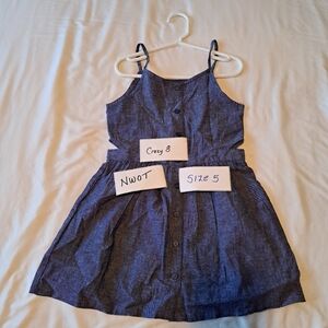 Crazy 8 girls blue dress size 5 NWOT